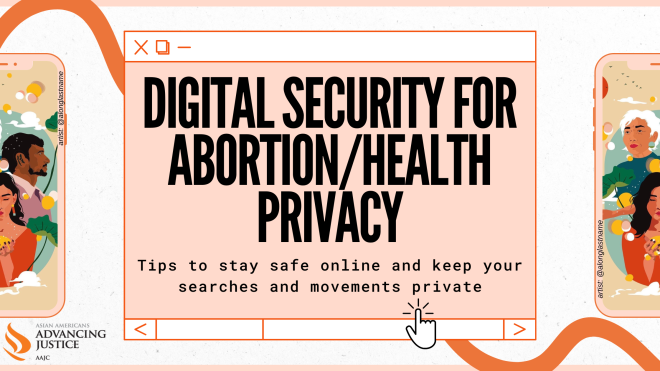 Digital Security for Abortion/Health Privacy Graphic